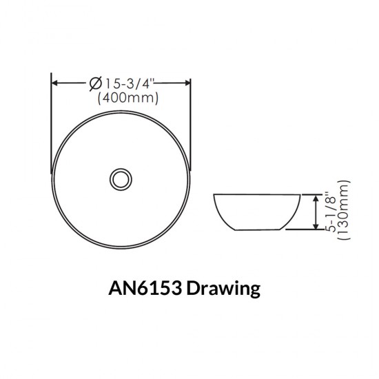 Thin Rim Art Basin AN6153