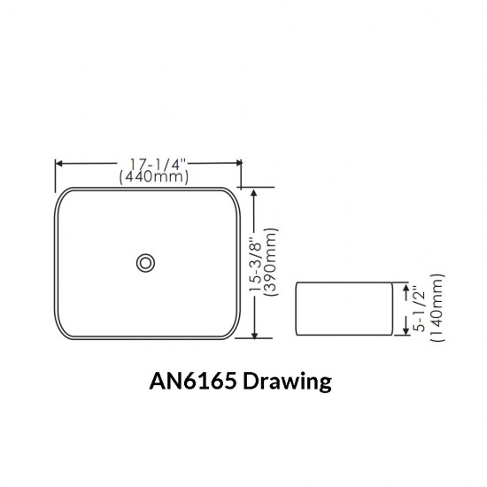 Thin Rim Art Basin AN6165