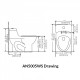 Elongated One Piece Toilet  AN5005WS