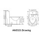 Siphonic One Piece Toilet  AN5521