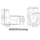 Elongated One Piece Toilet  AN5535
