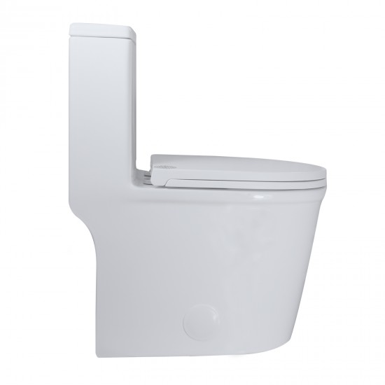 WinZo WZ5079 Short One Piece Toilet Soft Closing Seat Included