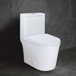 WinZo WZ5079 Short One Piece Toilet Soft Closing Seat Included
