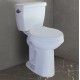 WinZo WZ5888 Elongated Two Piece Toilet with Extra Tall Bowl 21.25” Comfortable 1.28 GPF Side Flush White